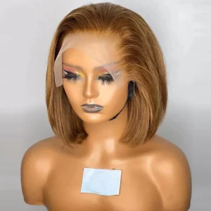 Short Blonde Lace Front Human Hair Wig