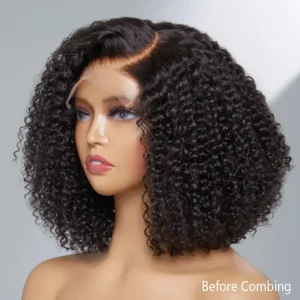 Short Bob Jerry Curls Human Hair Wig