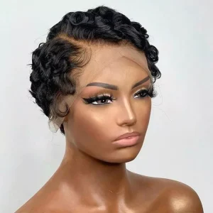 Brazilian Finger Wave Pixie Cut Wig