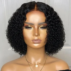 Silky Curly Wavy Short Wig – Synthetic Hair