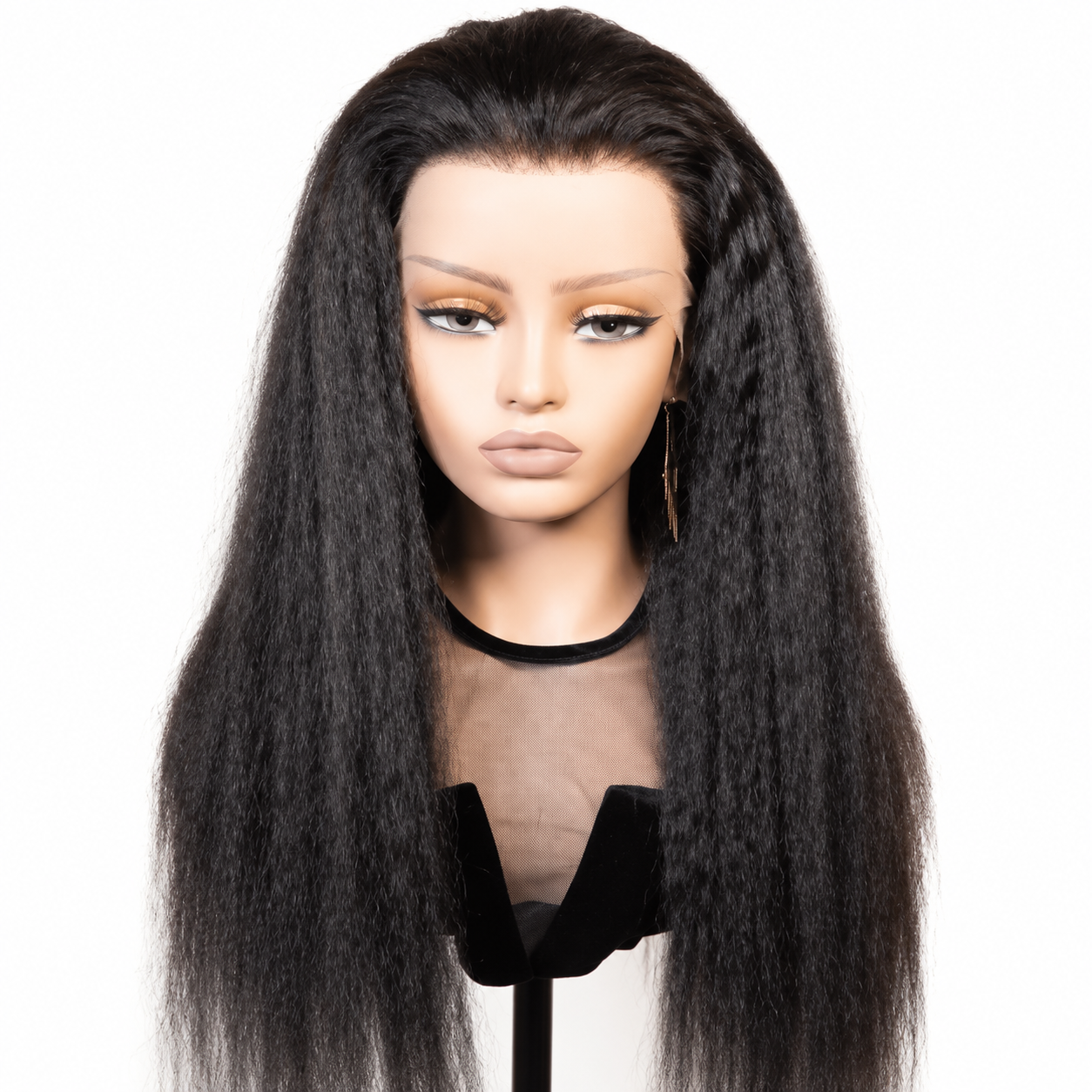 Straight Lace Frontal Kinky Wig