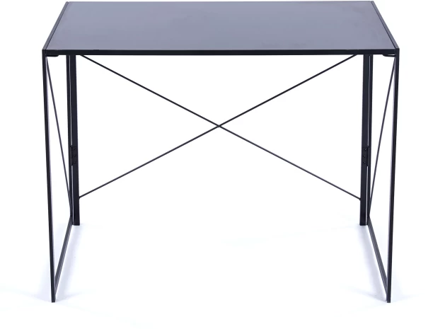 RSQQAV Foldable Computer Desk – No-Tools Portable Writing Desk & Study Table Multipurpose Table – Black