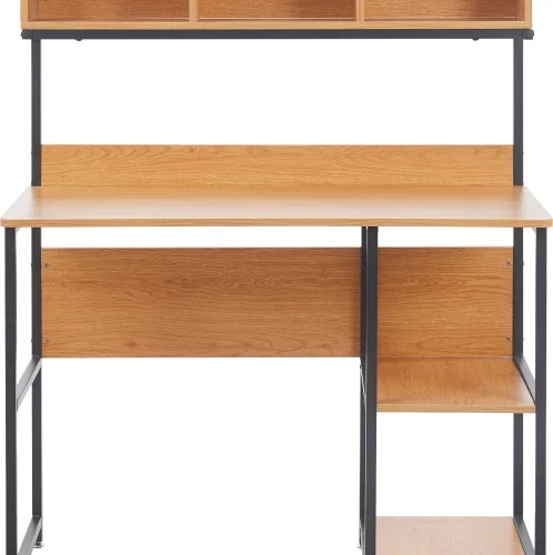 RSQQAV Computer Desk Student Table Gaming Desk Office Workstation with Shelves Multipurpose Table – WOOD