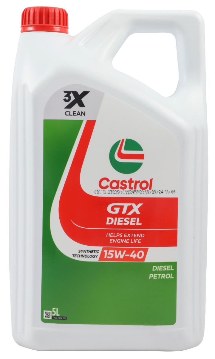 Castrol GTX Diesel 15W-40 Engine Oil, 5L – Superior Diesel Engine Protection