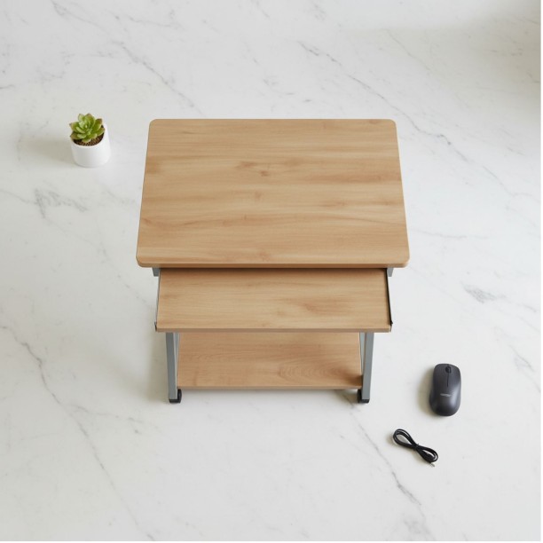 Vensico Wood Finish Computer Desk for Home and Office Engineered Wood Computer Desk – Wood Brown - Image 5