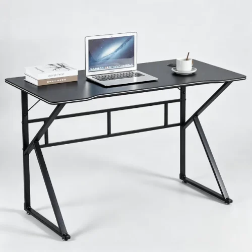 Golden Star Africa 120 × 60cm modern minimalist carbon fiber esports desk widened by 120cm with a stable and non shaking steel frame desk It is a multifunctional computer desk for home work live streaming and gaming Engineered Wood Computer Desk – Black