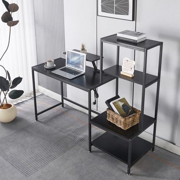WLOTPUI Computer Desk with Shelves, 59 Inch - Image 2