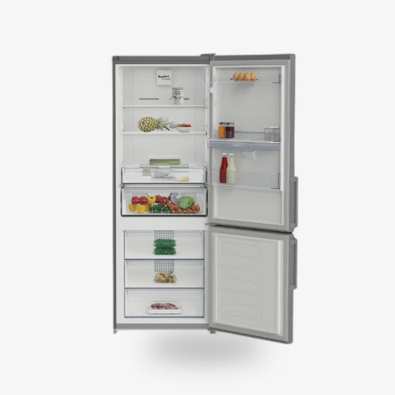 Defy 70cm Fridge/ Freezer Frost Free Naturelight Satin Metallic — DAC705 - Image 3