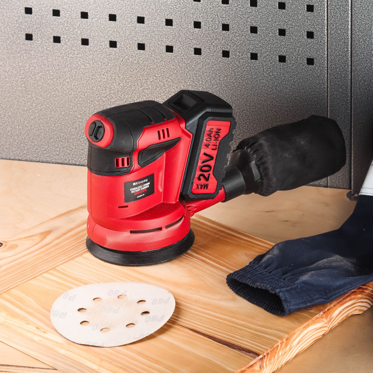 Kinway 20V Brushless Cordless 125 mm Rotary Sander – Tool Only - Image 4