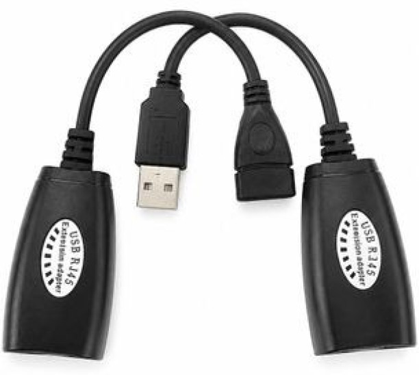 USB RJ45 Extension Adapter Up To 150ft Length USB-RJXT rj45 Metal Computer Desk – black - Image 3