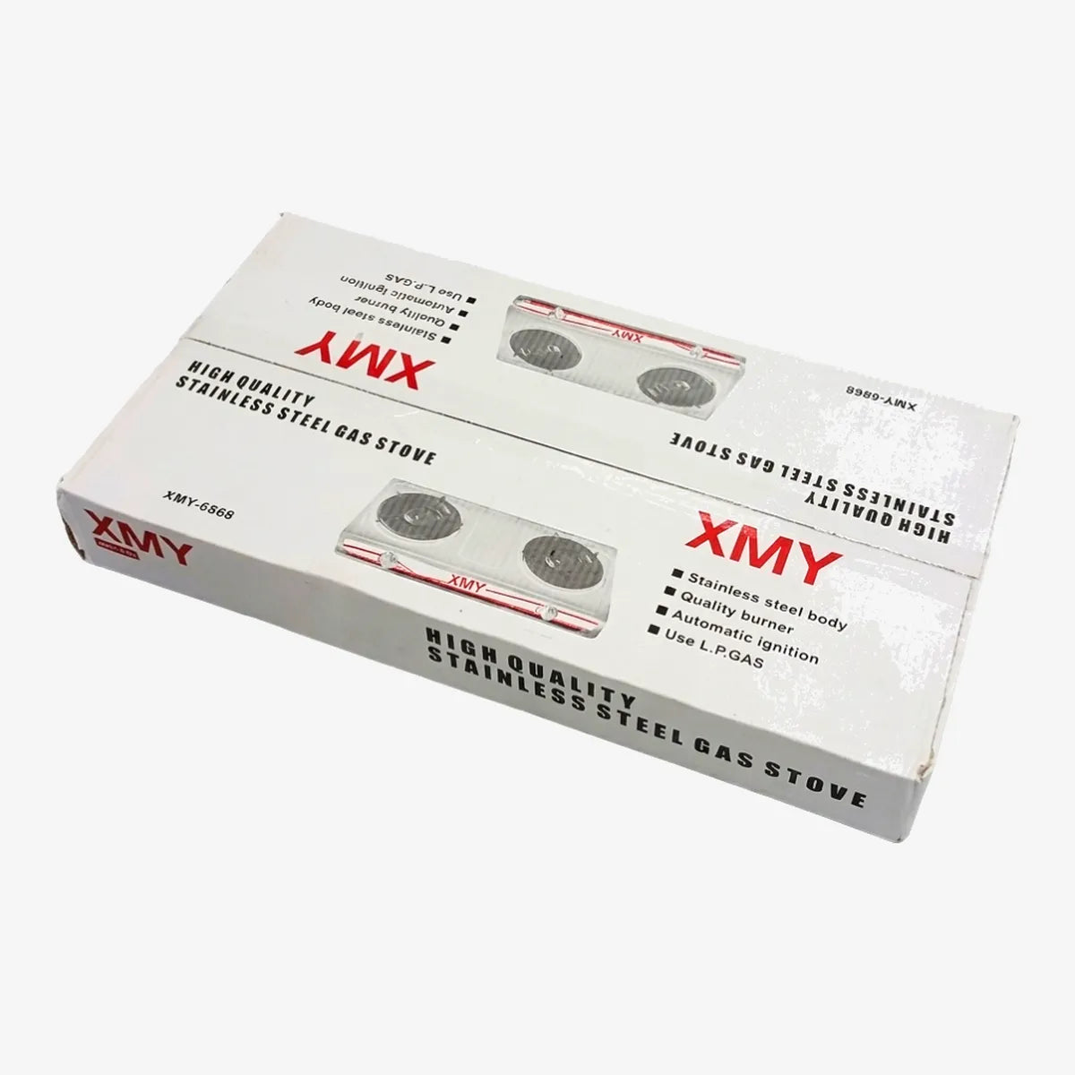 XMY Double Burner Stainless Steel Gas Stove - XMY-6868 - Image 2