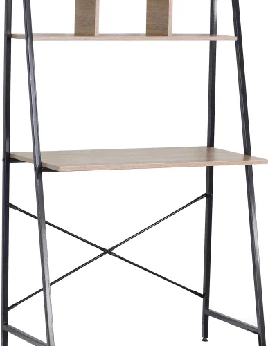 Everfurn Vesa Office Desk Engineered Wood Computer Desk – Oak, Black