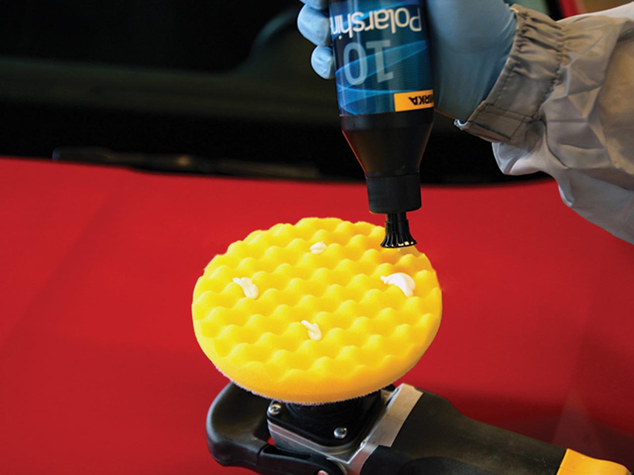 MIRKA Golden Finish Pad-1, Yellow Waffle, 155mmx22mm, 2/pack - Image 2