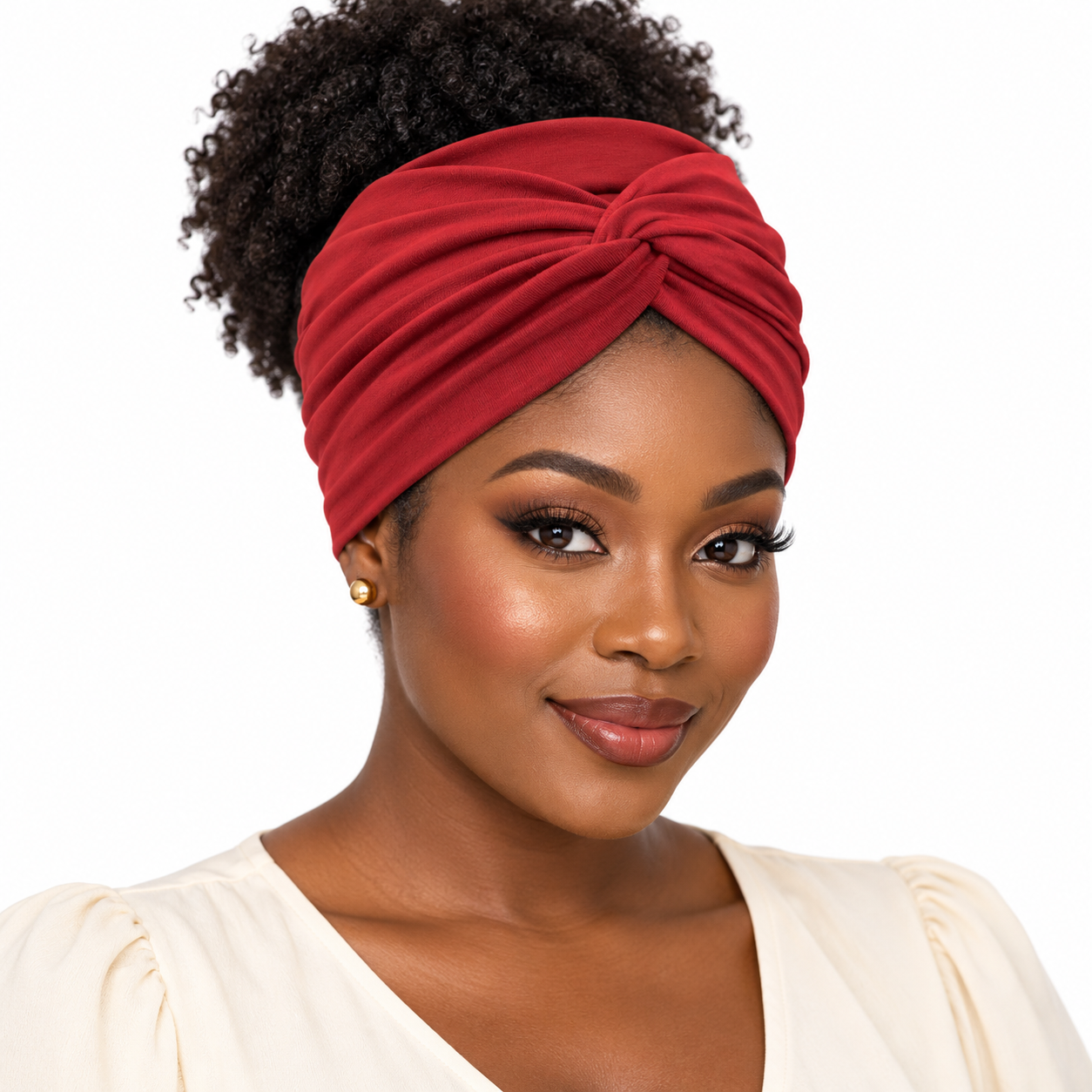 4-Pack Wide Vintage Turban Headbands for Women - Image 2