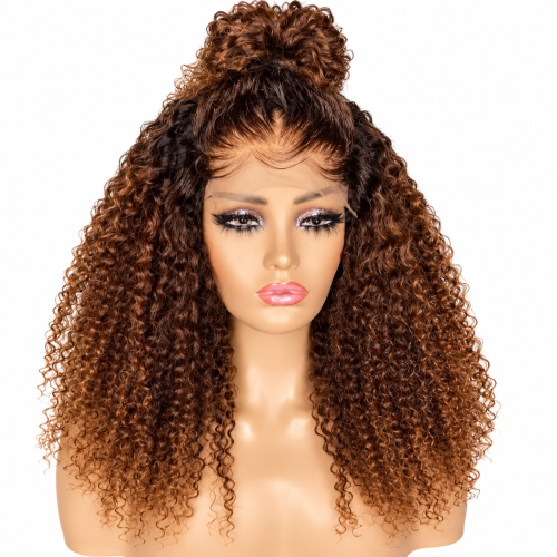 Curly Ombre Brown Wig