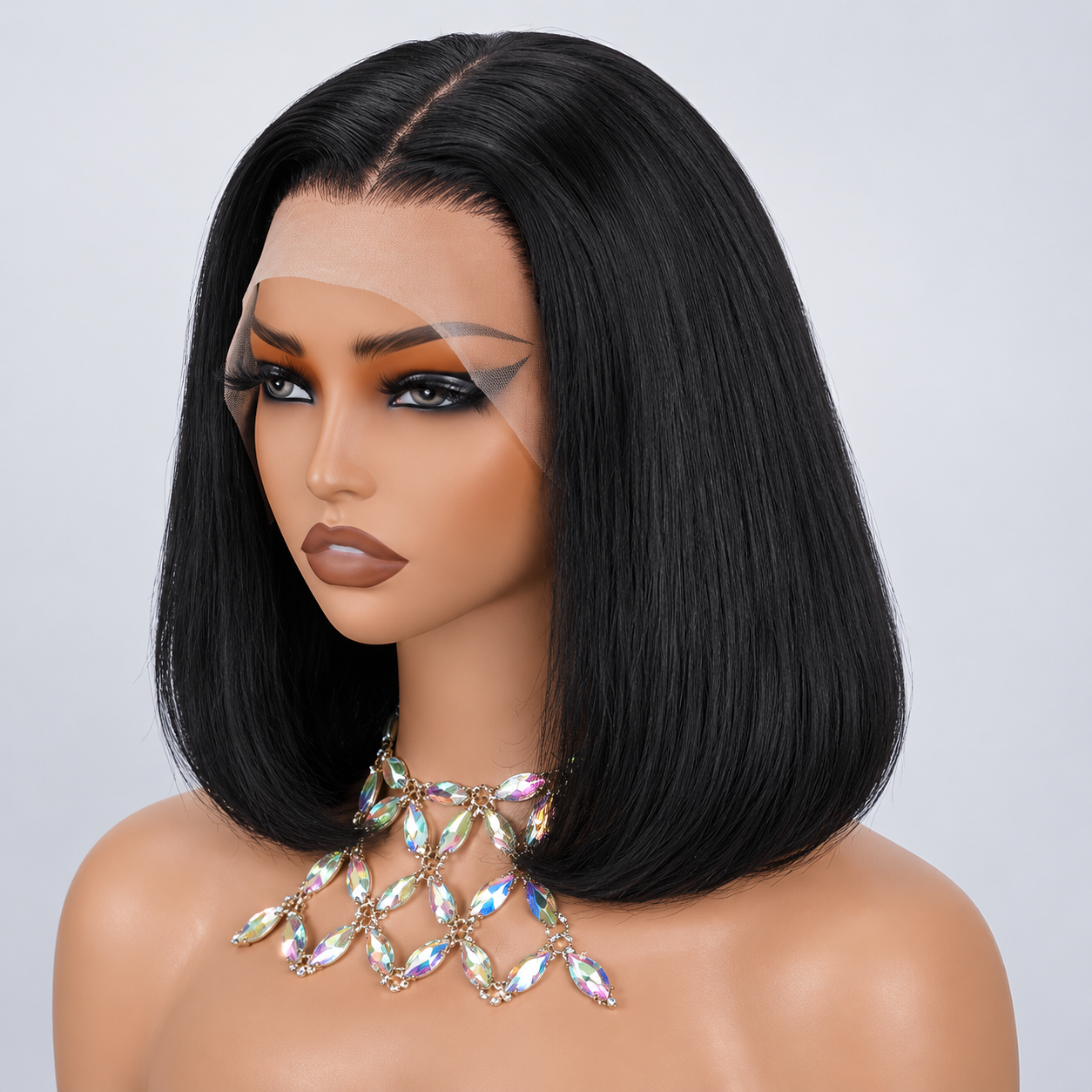 Short Straight Bob Wig Human Hair 13x4