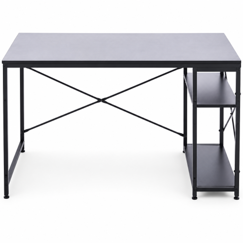 WLOTPUI 47.2 Inch Small Computer Desk with Shelves