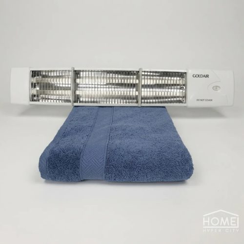 Goldair Wall-Mounted Bathroom Heater & Nortex Cotton Bath Towel Comfort Set