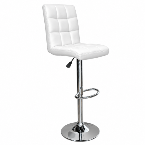 L Shape Bar Stool White
