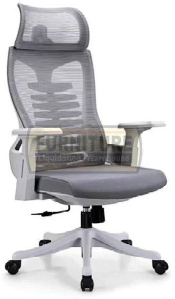 REX M A08 Office Adjustable Arm Chair – Grey