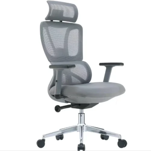 OFFCHAIR A2308 High Back Chair – GREY, SILVER