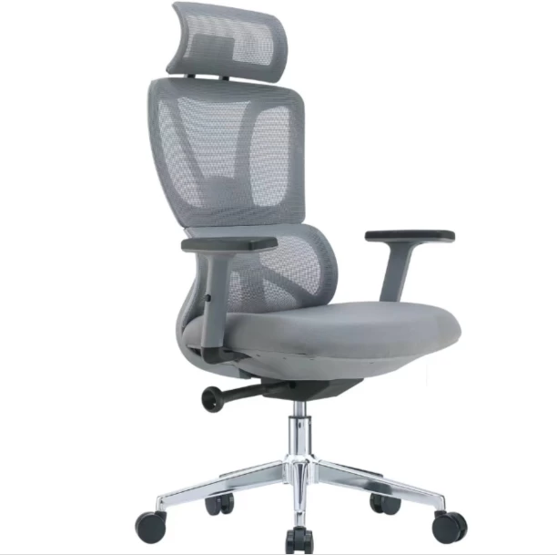OFFCHAIR A2308 High Back Chair – GREY, SILVER