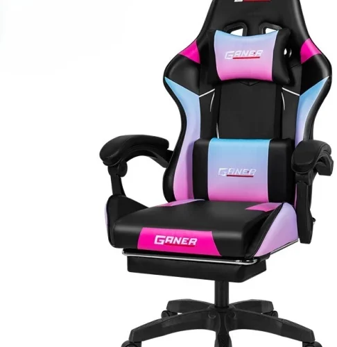 Deli 4949 Premium Gaming Chair - Office Adjustable Arm Chair – Black, Pink, Blue