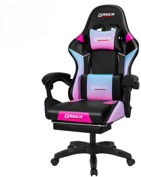 Deli 4949 Premium Gaming Chair - Office Adjustable Arm Chair – Black, Pink, Blue