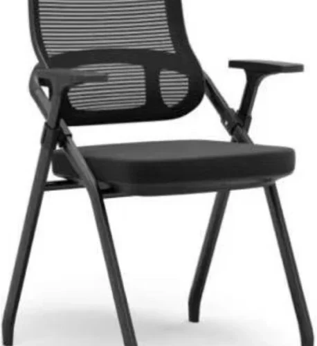 Amika Aurora Alina Mesh Conference Office Folding Chair – Black