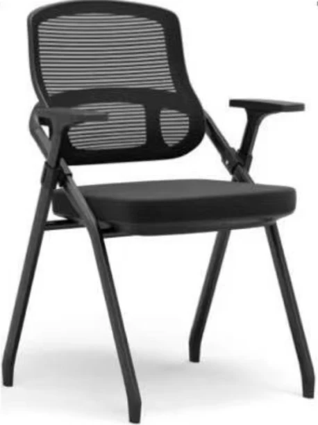 Amika Aurora Alina Mesh Conference Office Folding Chair – Black