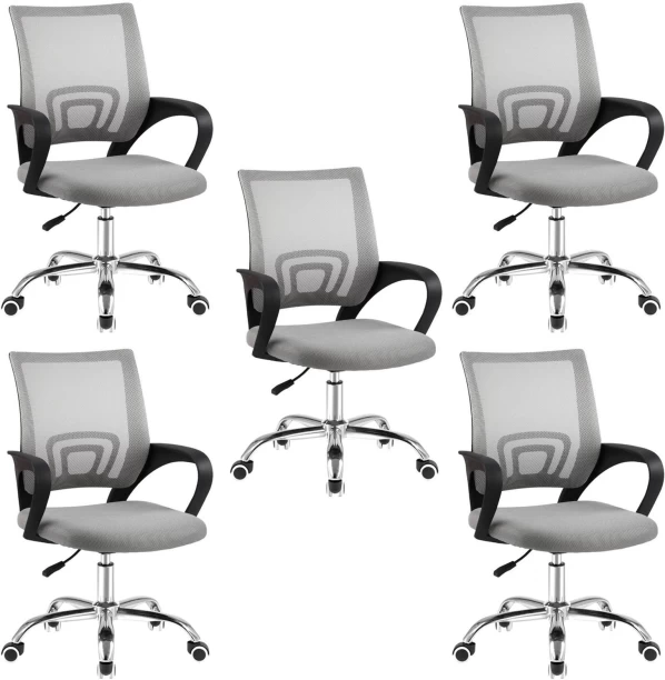 AFRISINO IMPORTS Ergonomic Office Chair Office Adjustable Arm Chair – GREY
