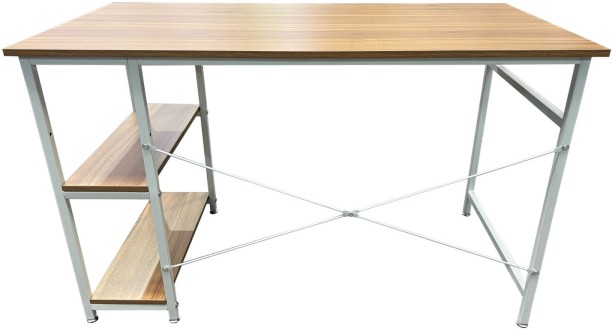 Amika Aurora Elyse Industrial Computer Desk Office Table – Oak - Image 3