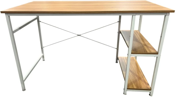 Amika Aurora Elyse Industrial Computer Desk Office Table – Oak - Image 2
