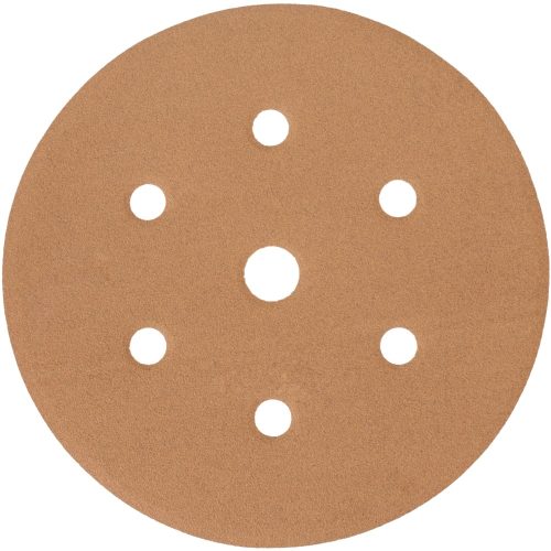 TORK CRAFT Gold Velcro Disc (50 pcs) 150 mm 6 + 1 Holes - 320 Grit