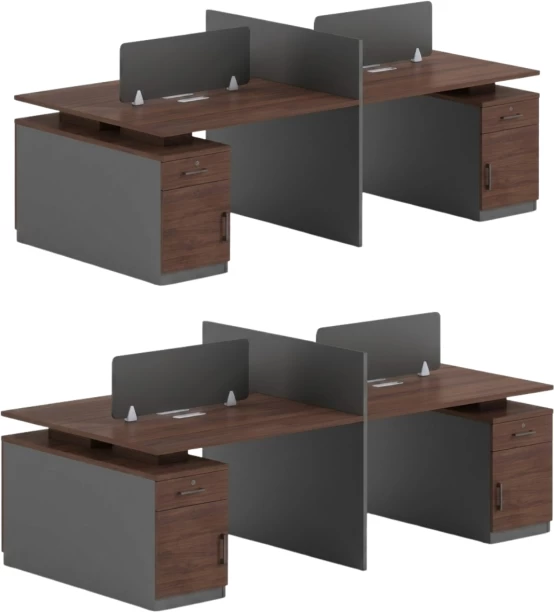 SMTE ZY2412 Multipurpose Table – WALNUT, GREY