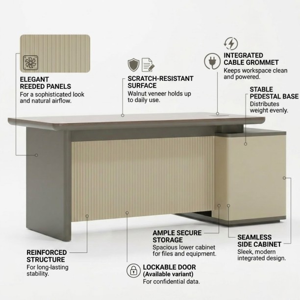SMTE BT9216 Multipurpose Table – BEIGE, GREY - Image 2