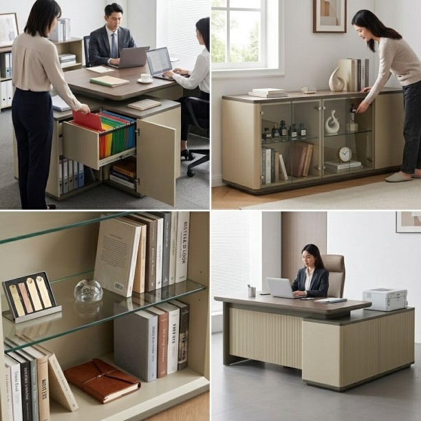 SMTE BT9216 Multipurpose Table – BEIGE, GREY - Image 3
