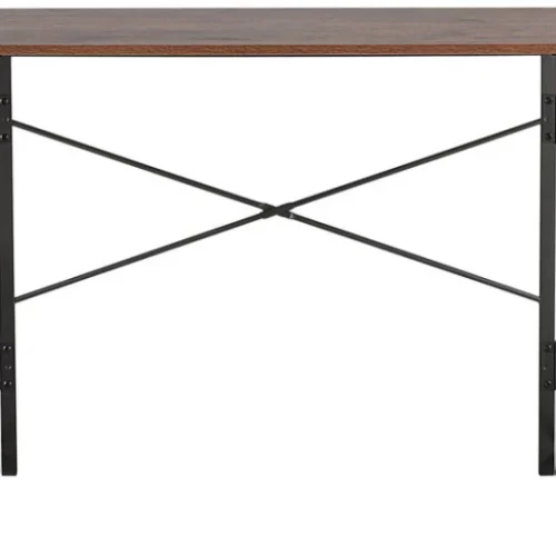Unique SkyBright Rectangular Folding Desk 1000 x 500 x 755 mm Compact Pre-Assembled Home Office Table in Brown Office Table