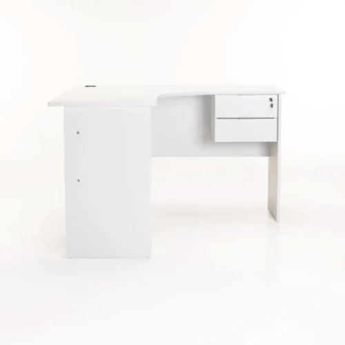 UNIQUE 120cm 2 DRAWER CORNER DESK Office Table – white