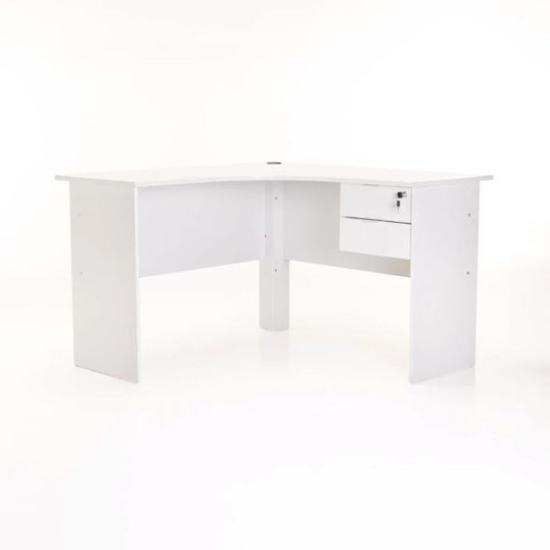 UNIQUE 120cm 2 DRAWER CORNER DESK Office Table – white - Image 2