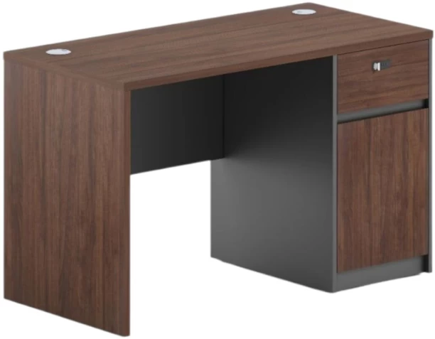 SMTE ZY1201A Compact Office Desk with Drawer – 120x60x75cm Office Table – Brown