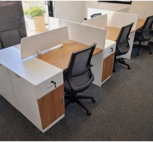 QandAHome 6-Seater Office Hub Multipurpose Table – White