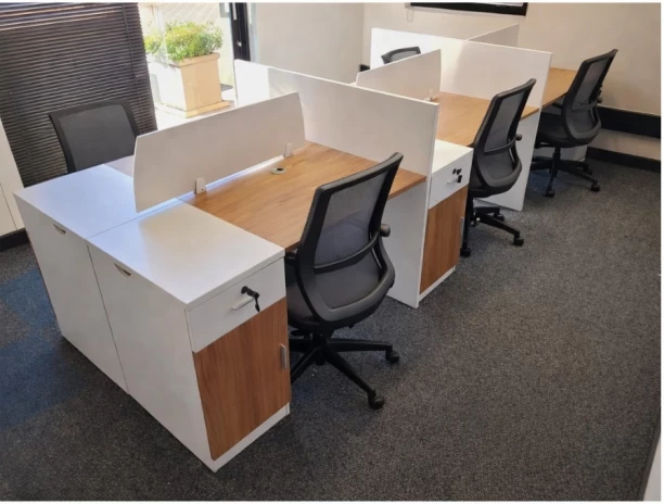 QandAHome 6-Seater Office Hub Multipurpose Table – White