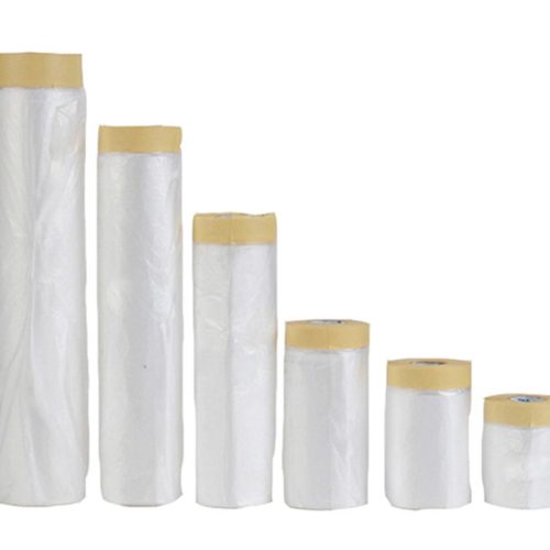 BULLDOG AUTO Masking Film Roll, Pre-taped