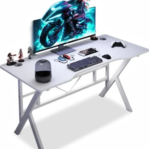 BREBLO a149b Solid Wood Computer Desk – white