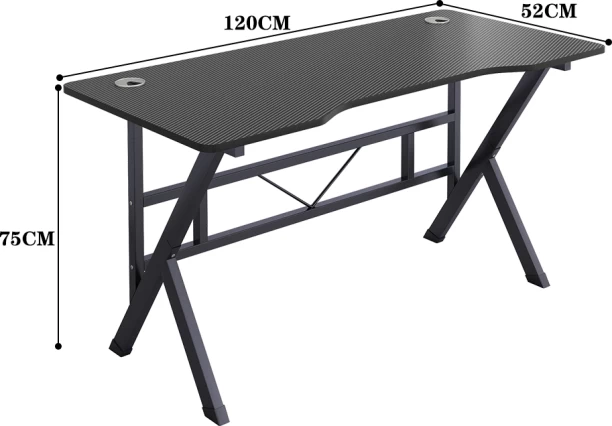 breblo a157b Solid Wood Computer Desk – Black - Image 4