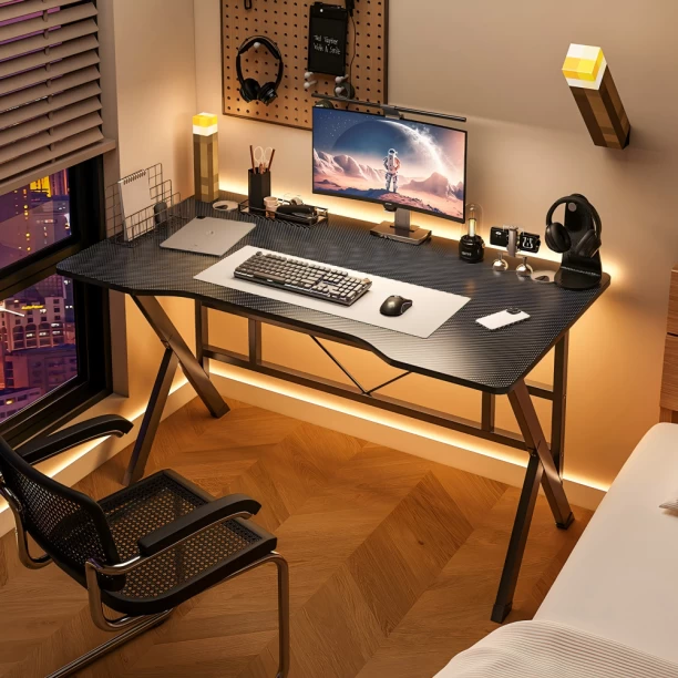 breblo a157b Solid Wood Computer Desk – Black - Image 3