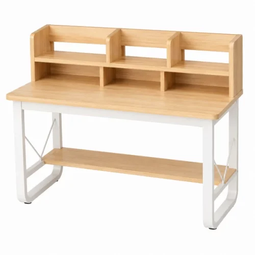 Generic Modern Storage Hutch Engineered Wood Study Table – Light Walnut Colour