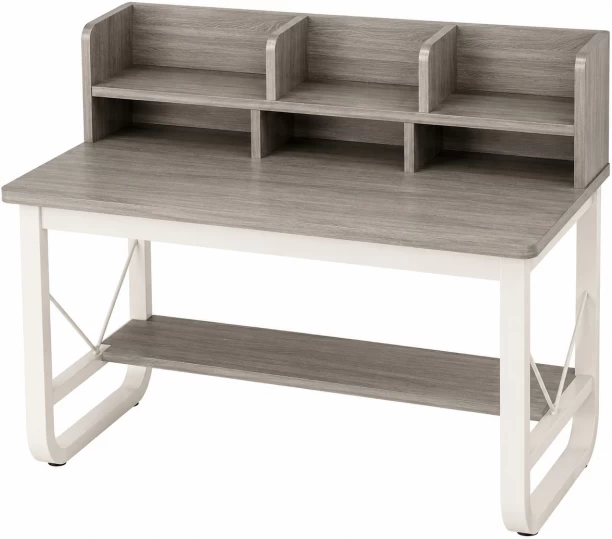Generic 120CM Modern with Storage Hutch Engineered Wood Computer Desk – Grey