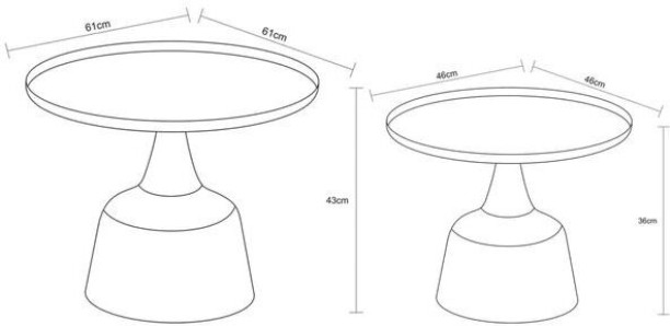 VIVIDITTO DF0810 Multipurpose Table – GOLD - Image 4